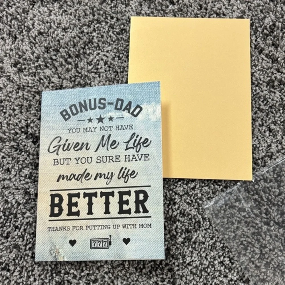 Blue and Yellow Bonus Dad Greeting Card
